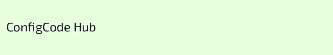 ConfigCode Hub